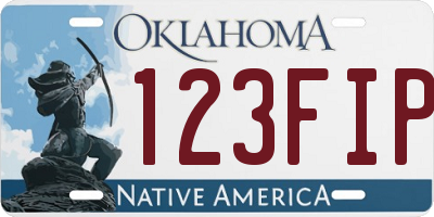 OK license plate 123FIP