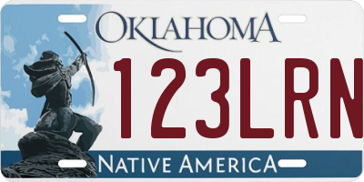 OK license plate 123LRN