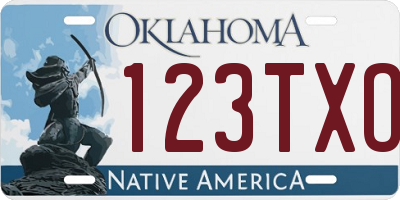 OK license plate 123TXO
