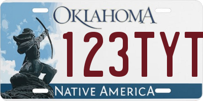 OK license plate 123TYT