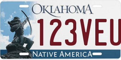 OK license plate 123VEU
