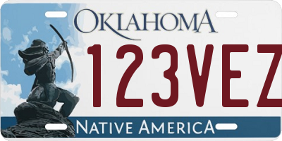 OK license plate 123VEZ