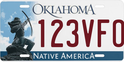 OK license plate 123VFO