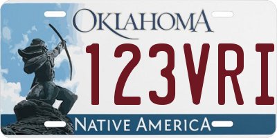 OK license plate 123VRI
