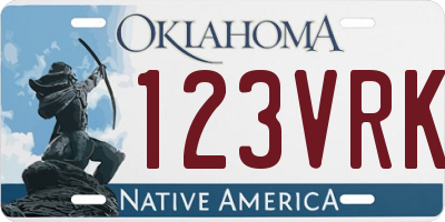 OK license plate 123VRK