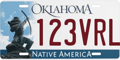 OK license plate 123VRL