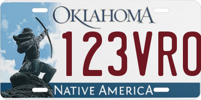 OK license plate 123VRO
