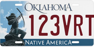 OK license plate 123VRT