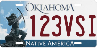 OK license plate 123VSI