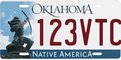 OK license plate 123VTC