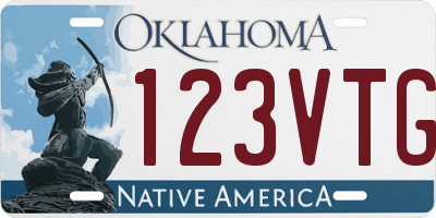 OK license plate 123VTG