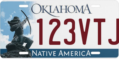 OK license plate 123VTJ