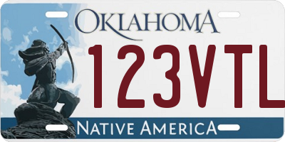 OK license plate 123VTL