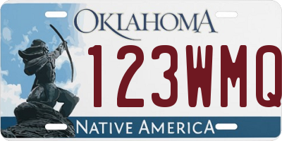 OK license plate 123WMQ