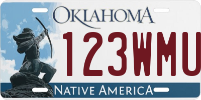 OK license plate 123WMU