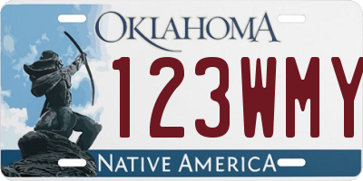 OK license plate 123WMY