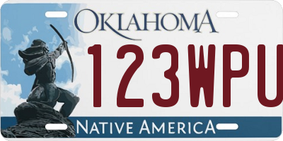 OK license plate 123WPU
