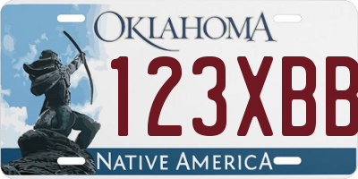 OK license plate 123XBB