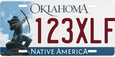 OK license plate 123XLF