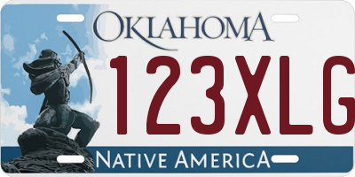 OK license plate 123XLG