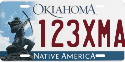 OK license plate 123XMA