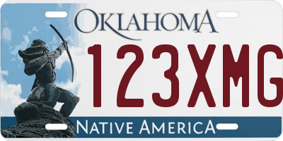 OK license plate 123XMG