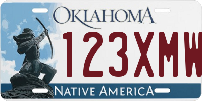 OK license plate 123XMW