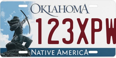 OK license plate 123XPW
