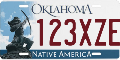 OK license plate 123XZE