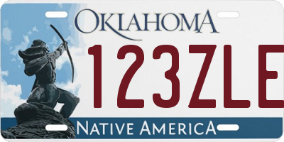 OK license plate 123ZLE
