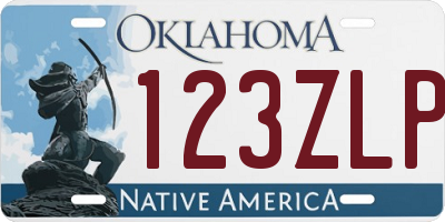 OK license plate 123ZLP
