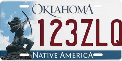 OK license plate 123ZLQ