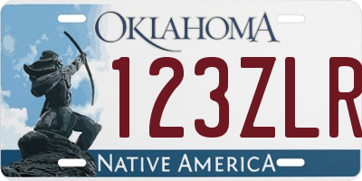 OK license plate 123ZLR