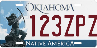 OK license plate 123ZPZ
