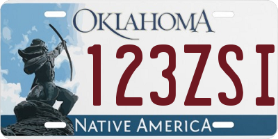 OK license plate 123ZSI