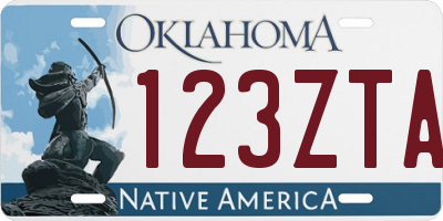 OK license plate 123ZTA