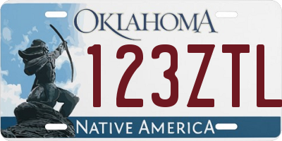 OK license plate 123ZTL