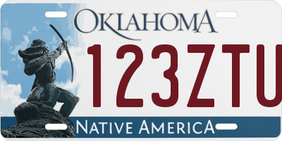 OK license plate 123ZTU