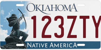 OK license plate 123ZTY