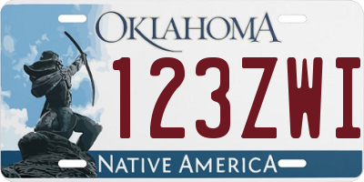 OK license plate 123ZWI