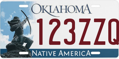 OK license plate 123ZZQ