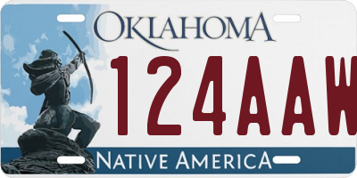 OK license plate 124AAW