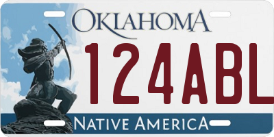 OK license plate 124ABL