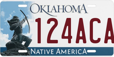 OK license plate 124ACA
