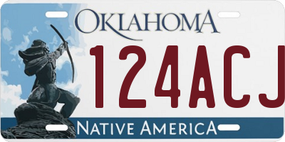 OK license plate 124ACJ