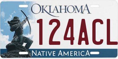 OK license plate 124ACL