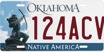 OK license plate 124ACV