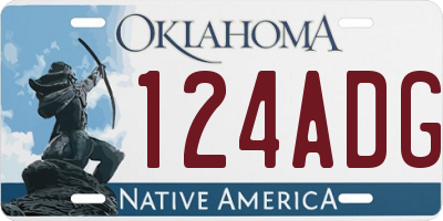 OK license plate 124ADG