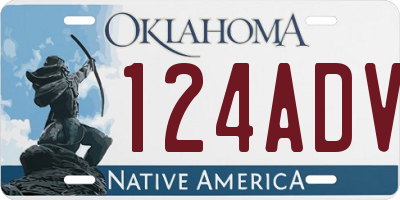 OK license plate 124ADV