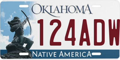 OK license plate 124ADW